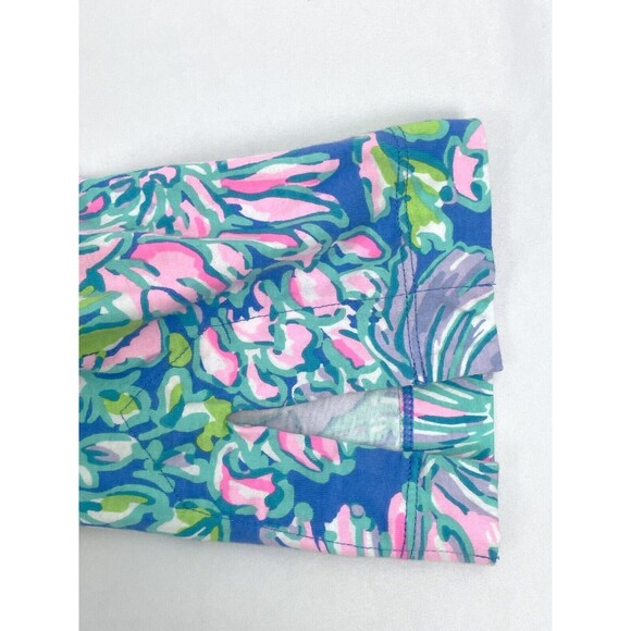 Lilly Pulitzer Size M Blue Pink Sherrill Multi in Full Bloom Dress 3/4 Sleeve - Picture 5 of 7
